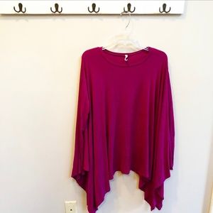 Boutique - shark bite hem pink top
